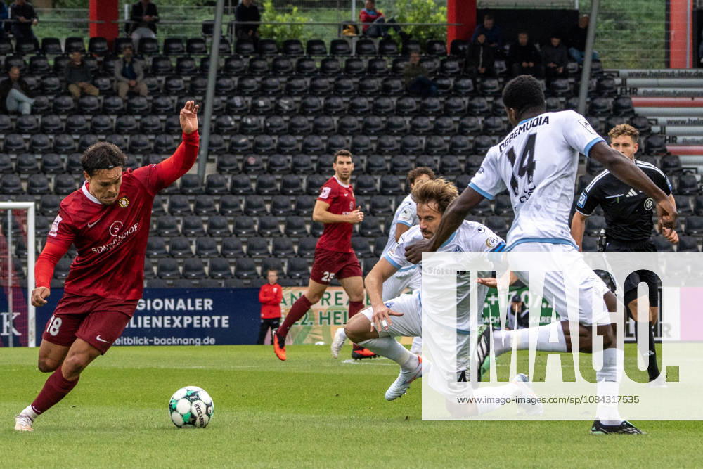 Xerix, Soccer 3rd Division, SG Sonnenhof Großaspach vs. SV Waldhof Mannheim – Match highlight featuring Niklas Pöllex (SG Sonnenhof Großaspach), Lukas Klünter (SV Waldhof Mannheim), and Oluwaseun God Power Osaro Ogbemudia (SV Waldhof Mannheim) in Aspach