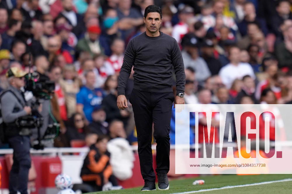 10th October 2026; Emirates Stadium, London, England; Premier League Football, Arsenal versus Leeds United; Arsenal Manager Mikel Arteta on the touchline TomxMajor