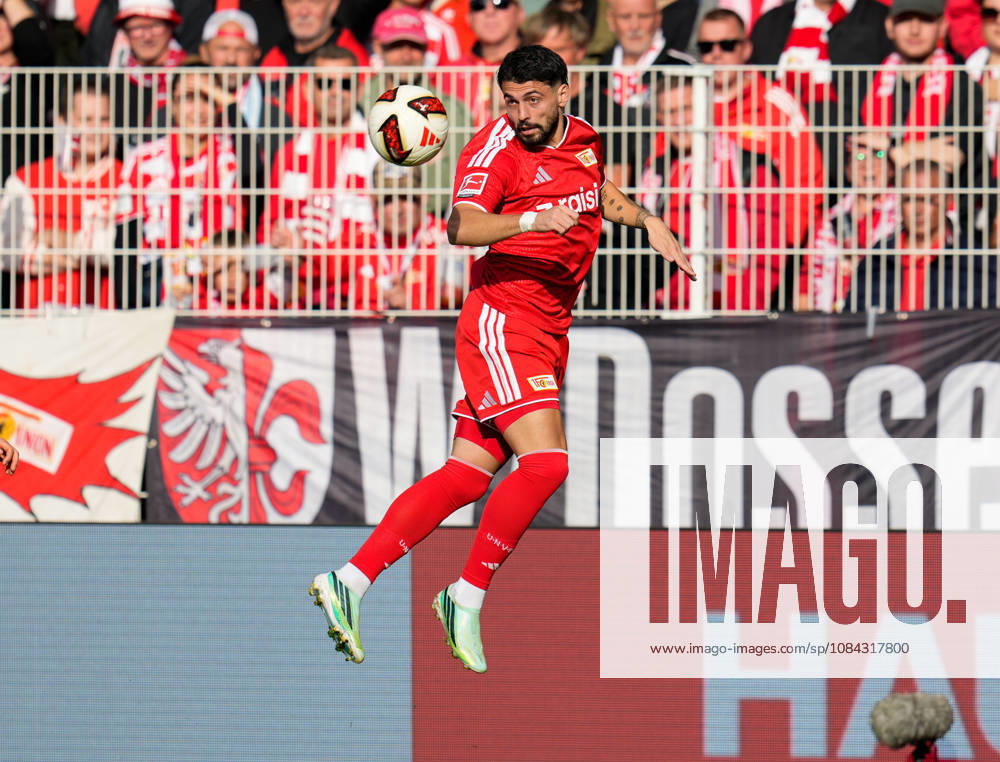 Kastriot Imeri, 1 FC Union Berlin, 30, heads the ball (GER), 1 FC Union Berlin vs. SV Elversberg, Bundesliga 1, Matchday 5, 2026–27 season, Stadion An der Alten Försterei, Berlin, October 10, 2026. DFL regulations prohibit any use of photographs as image sequences and or quasi-video. 1 FC Union Berlin vs. SV Elversberg, 1st Bundesliga, Matchday 5, 2026–27 season, October 10, 2026, Berlin