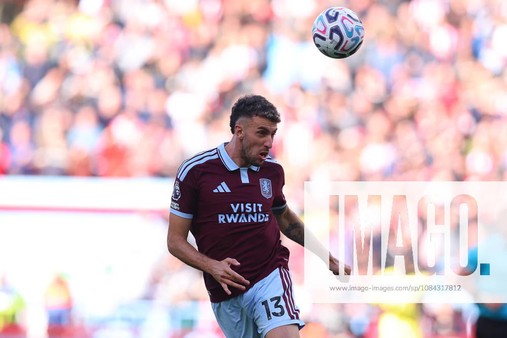 Aston Villa v Brentford, Premier League Matteo Ruggeri of Aston Villa heads the ball during the Aston Villa v Brentford Premier League match at Villa Park, Birmingham, England on 10 October 2026 Credit: Ryan Crockett Every Second Media Editorial use only. All images are copyright Every Second Media Limited. No images may be reproduced without prior permission. All rights reserved. Premier League and Football League images are subject to licensing agreements with Football DataCo Limited. see https: www.football-dataco.com