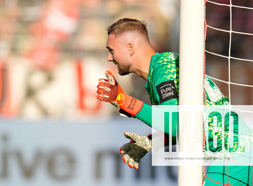Nicolas Kristof, SV Elversberg, 20, gesturing (GER), 1 FC Union Berlin vs. SV Elversberg, Bundesliga 1, Matchday 5, 2026–27 season, Stadion An der Alten Foersterei, Berlin, October 10, 2026. DFL regulations prohibit any use of photographs as image sequences and or quasi-video. 1. FC Union Berlin vs. SV Elversberg, 1 Bundesliga, Matchday 5, 2026–27 season, October 10, 2026, Berlin