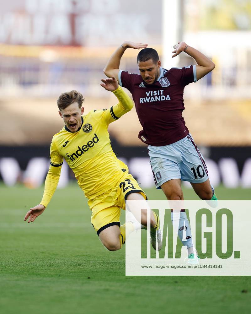 Keane Lewis-Potter of Brentford is fouled by Emi Buendia of Aston Villa Aston Villa v Brentford, Premier League, Football, Villa Park, Birmingham, UK - 10 Oct 2026Birmingham Villa Park United Kingdom