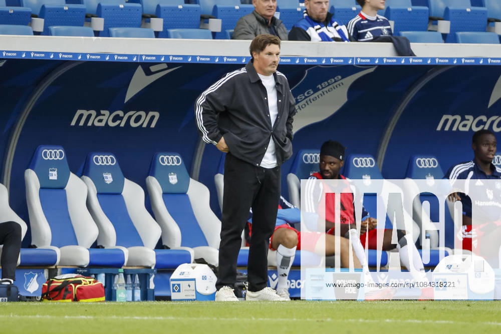 Merlin Polzin, Hamburger SV, Coach, Germany, Soccer, Bundesliga 1, Matchday 5, 2026–2027, TSG Hoffenheim vs. Hamburger SV, October 10, 2026, Sinsheim SNP Arena, Germany