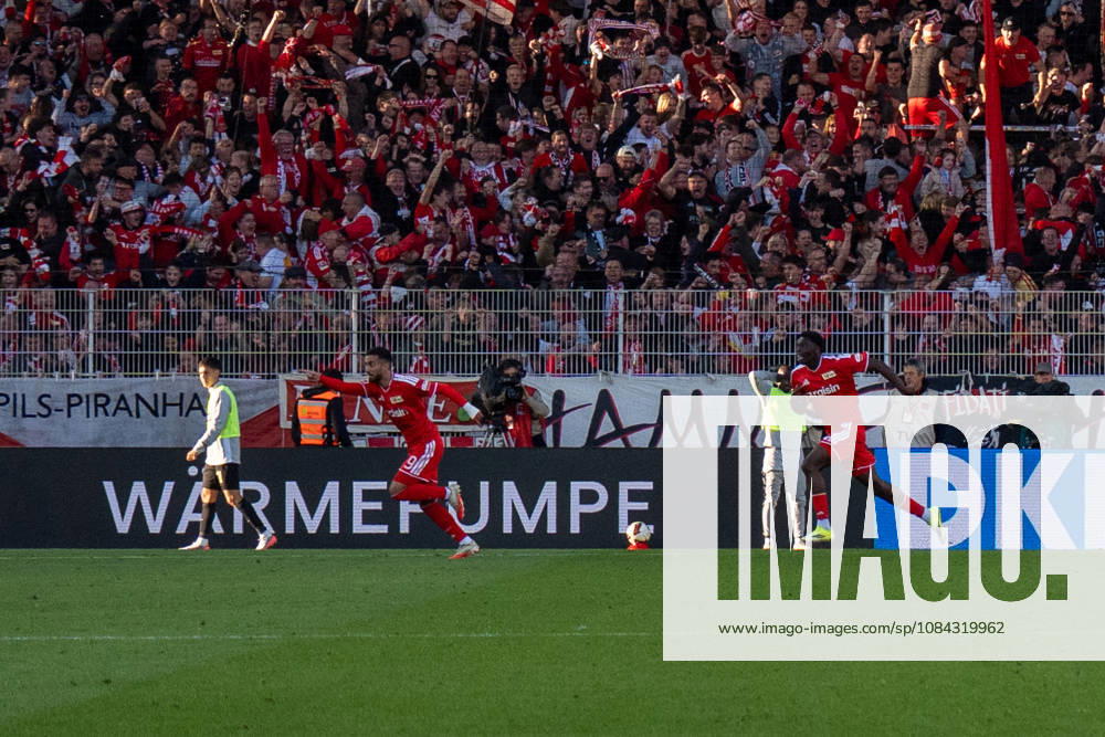 German Soccer 1. Bundesliga, Matchday 5, 2026–2027, 1. FC Union Berlin vs. SV Elversberg on October 10, 2026, at the Stadion An der Alten Försterei in Berlin; Goal: 1–0 by Livan Burcu for 1. FC Union Berlin; 9: Cheering, joy, goal celebration, emotions