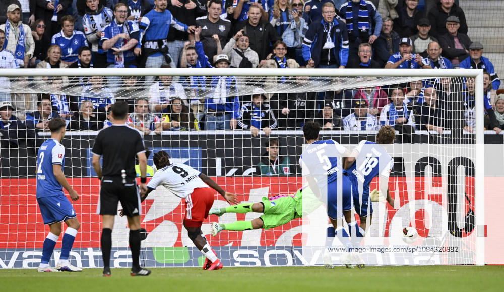 GOAL 2-2 Terem Moffi Hamburger SV HSV 09 Shot on goal Action Scoring chance Heading duel Tackle Action against Ozan Kabak TSG 1899 Hoffenheim 05 Wouter Burger TSG 1899 Hoffenheim 18 Goalkeeper Oliver Baumann TSG 1899 Hoffenheim 01 Referee Harm Osmers TSG 1899 Hoffenheim vs. Hamburger SV HSV 10 10 2026 DFL REGULATIONS PROHIBIT ANY USE OF PHOTOGRAPHS AS IMAGE SEQUENCES AND OR QUASI-VIDEO TSG 1899 Hoffenheim vs. Hamburger SV HSV