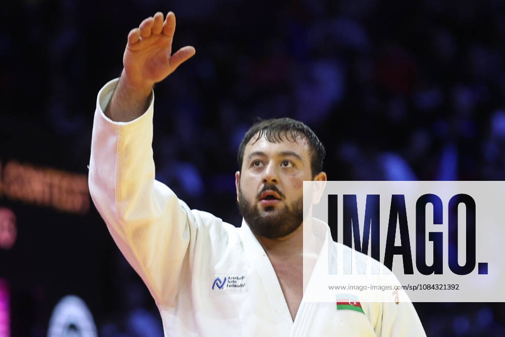 AZERBAIJAN, BAKU - OCTOBER 10, 2026: Azerbaijan s Kanan Nasibov appears in his heavyweight bout during the 2026 World Judo Championships at the National Gymnastics Arena. Mikhail Sinitsyn TASS 99048217