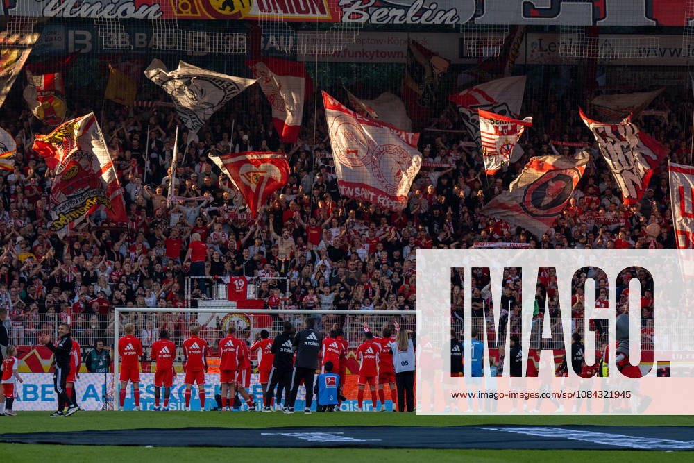 German Soccer Bundesliga 1, Matchday 5, 2026–2027: 1. FC Union Berlin vs. SV Elversberg on October 10, 2026, at the Stadion An der Alten Försterei in Berlin. Union Berlin celebrates a 1–0 home victory.