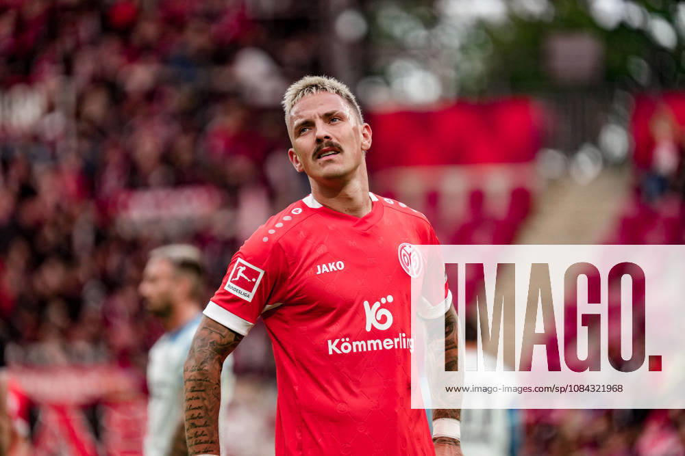 Germany Soccer Season 2026–2027, 1st Bundesliga, Matchday 5, 1 FSV Mainz 05 vs. Bayer 04 Leverkusen, MEWA Arena, Mainz, Phillip Tietz, 1 FSV Mainz 05, 9 facial expressions, emotions, Mainz, MEWA Arena, Germany