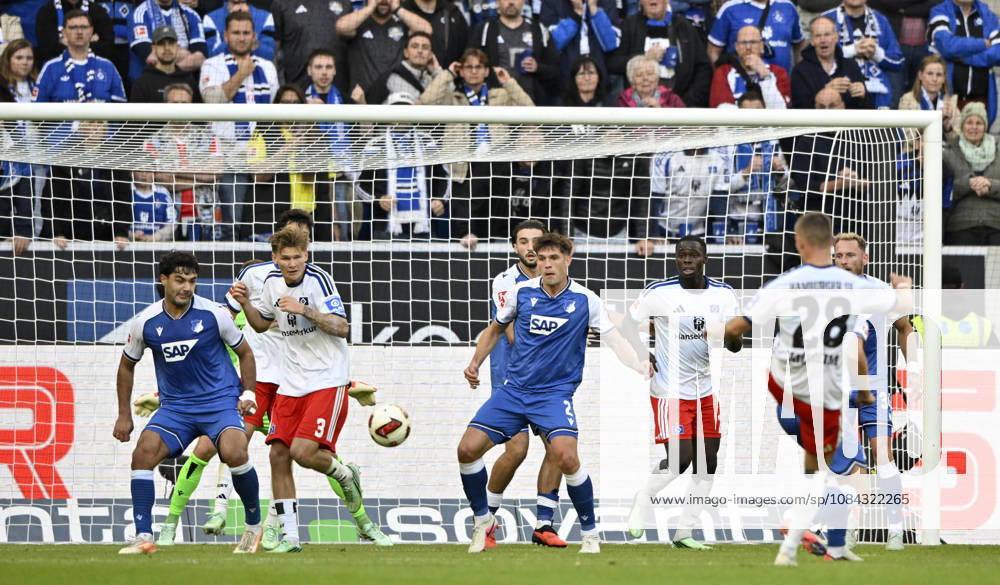 GOAL: 2-3 Miro Muheim, Hamburger SV (HSV) 28. Shot on goal. The ball finds its way through friends and foes into the net. TSG 1899 Hoffenheim vs. Hamburger SV (HSV) 10 10 2026. DFL regulations prohibit any use of photographsHS AS IMAGE SEQUENCES AND OR QUASI-VIDEO TSG 1899 Hoffenheim vs. Hamburger SV HSV