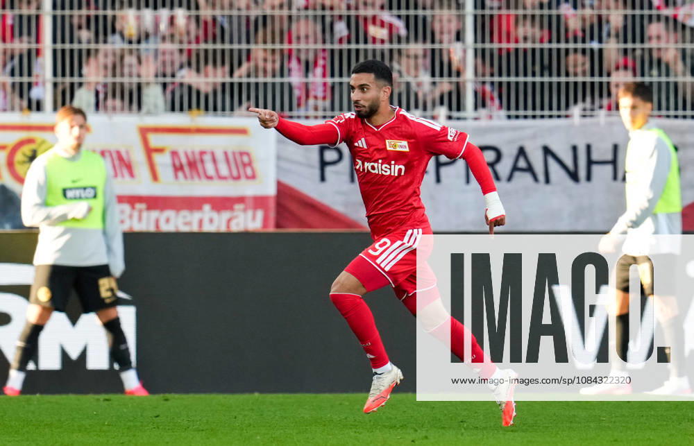 Livan Burcu of 1. FC Union Berlin, 9, celebrates after scoring a goal (GER), 1. FC Union Berlin vs. SV Elversberg, Bundesliga 1, Matchday 5, 2026–27 season, Stadion An der Alten Foersterei, Berlin, October 10, 2026 DFL regulations prohibit any use of photographs as image sequences and or quasi-video 1 FC Union Berlin vs. SV Elversberg, 1. Bundesliga, Matchday 5, 2026–27 season, October 10, 2026, Berlin
