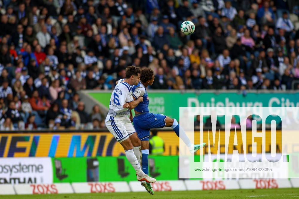 Germany, Soccer, Men s, 3rd Division, 2026–2027 Season, MSV Duisburg vs. TSG Hoffenheim II: Lex Tyger Lobinger (MSV) and Valentin Lässig (TSG II) battle for the ball