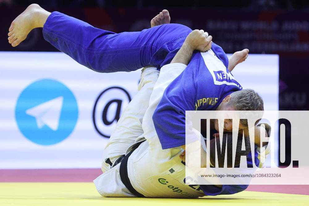 AZERBAIJAN, BAKU - OCTOBER 10, 2026: Finland s Martti Puumalainen (top) and Czechia s Lukas Krpalek fight in their heavyweight bout during the 2026 World Judo Championships at the National Gymnastics Arena 2026 World Judo Championships In Baku - ZUMAt113 20261010_zaa_t113_407