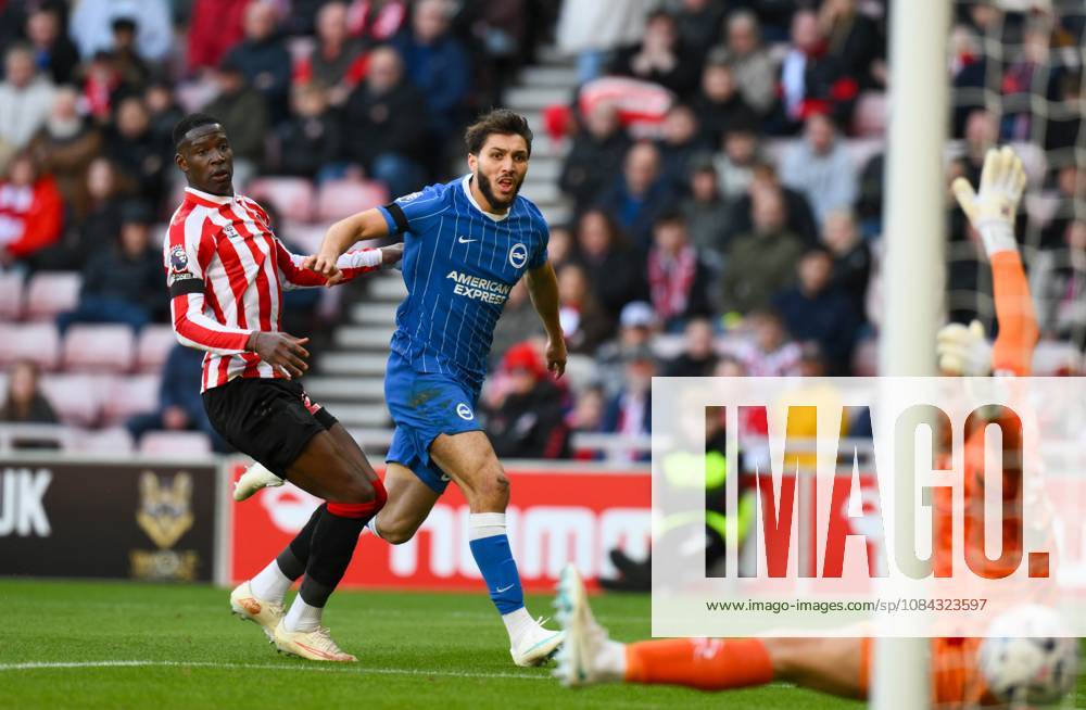 Jaouen Hadjam of Brighton & Hove Albion scores their second goal Sunderland v Brighton & Hove Albion, Premier League, Football, Stadium of Light, Sunderland, UK - 10 Oct 2026Sunderland Stadium of Light United Kingdom