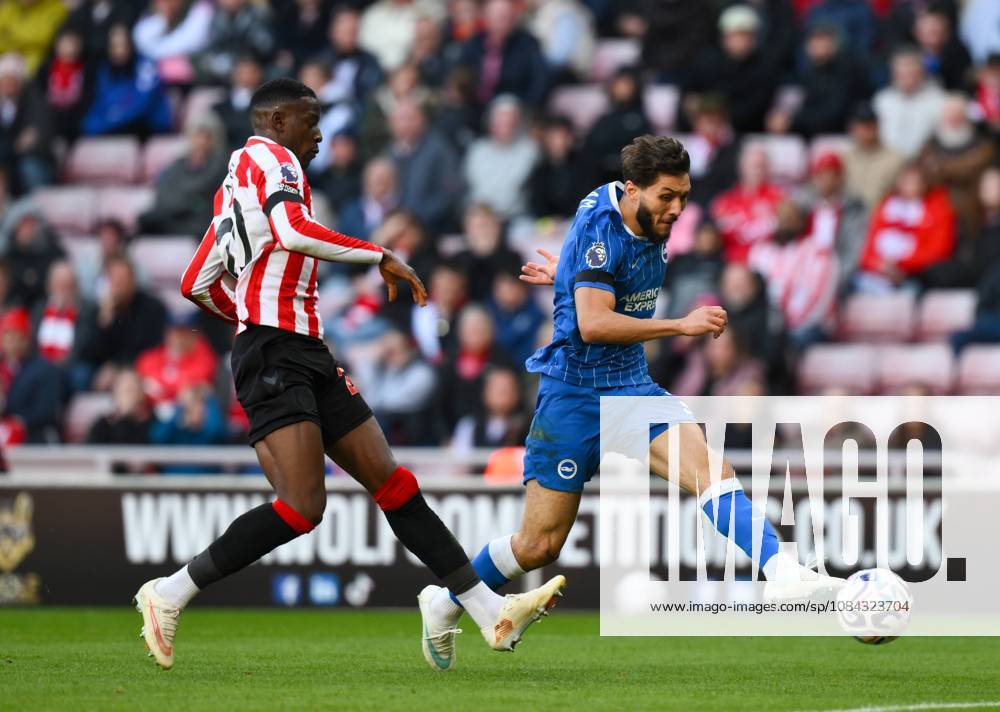 Jaouen Hadjam of Brighton & Hove Albion scores their second goal Sunderland v Brighton & Hove Albion, Premier League, Football, Stadium of Light, Sunderland, UK - 10 Oct 2026Sunderland Stadium of Light United Kingdom