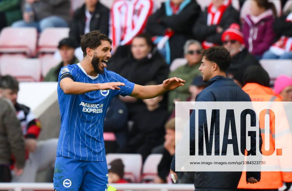 Jaouen Hadjam of Brighton & Hove Albion celebrates scoring their second goal Sunderland v Brighton & Hove Albion, Premier League, Football, Stadium of Light, Sunderland, UK - 10 Oct 2026Sunderland Stadium of Light United Kingdom