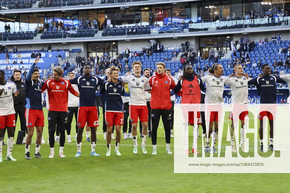 Hamburger SV with fans after the game, Germany, soccer, Bundesliga 1, Matchday 5, 2026–2027, TSG Hoffenheim vs. Hamburger SV, October 10, 2026, Sinsheim SNP Arena, Germany
