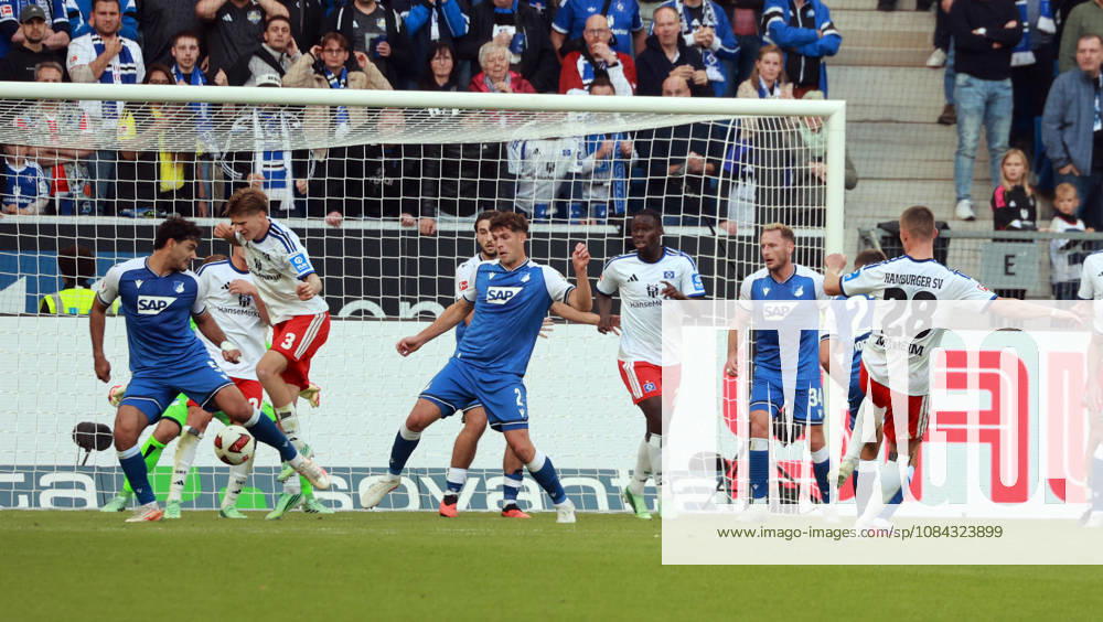 TSG 1899 Hoffenheim Hamburger SV Germany, Sinsheim, October 10, 2026, Soccer, Bundesliga, 2026–2027 Season, TSG 1899 Hoffenheim vs. Hamburger SV, Miro Muheim (Hamburger SV), Goal 2-3, Muheim