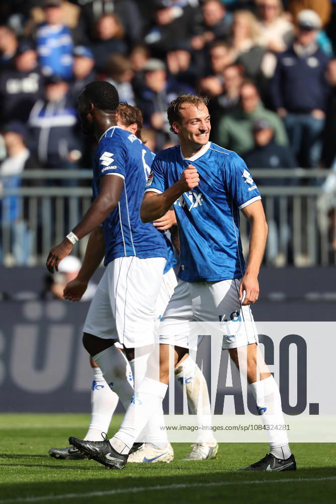 Soccer 2. Bundesliga SV Darmstadt 98 vs. Energie Cottbus, Fynn Luca Lakenmacher of SV Darmstadt 98 is seen celebrating after scoring a goal to make the score 3–1