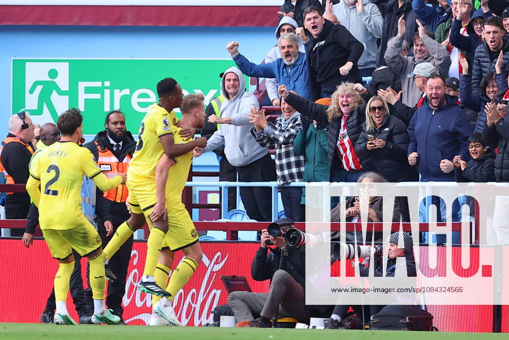 Aston Villa v Brentford, Premier League Kristoffer Ajer of Brentford FC celebrates his goal making it 2-2 during the Aston Villa v Brentford Premier League match at Villa Park, Birmingham, England on 10 October 2026 Credit: Ryan Crockett Every Second Media Editorial use only. All images are copyright Every Second Media Limited. No images may be reproduced without prior permission. All rights reserved. Premier League and Football League images are subject to licensing agreements with Football DataCo Limited. see https: www.football-dataco.com
