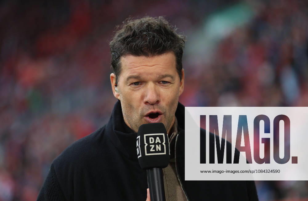 Soccer, Men s, 2026–2027 Season, FC Augsburg vs. FC Bayern Munich, Bundesliga, WWK Arena, Michael Ballack, TV Analyst, DAZN, Head Shot, Portrait with Microphone. DFL and DFB regulations prohibit any use of photographs as image sequences and or quasi-video.