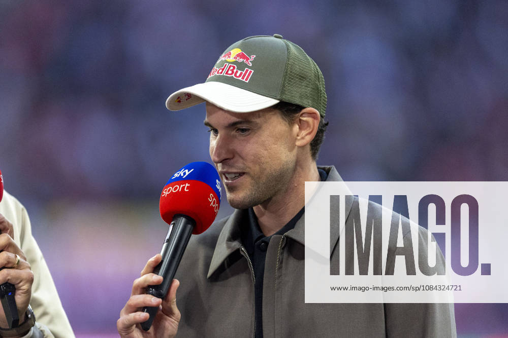 GER, Leipzig, Fussball, Bundesliga, 5. Spieltag, RB Leipzig vs. Eintracht Frankfurt im Bild v.l.: Dominic Thiem ( Tennis, Red Bull Athlet ) Interview Sky 10.10.2026, Red-Bull Arena Leipzig DFL DFB REGULATIONS PROHIBIT ANY USE OF PHOTOGRAPHS AS IMAGE SEQUENCES AND OR QUASI-VIDEO, Leipzig Red-Bull Arena Sachsen Germany