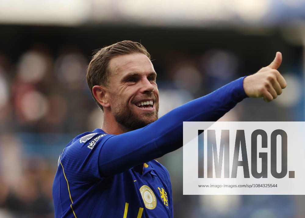 10th October 2026; Stamford Bridge, London, England; Premier League Football, Chelsea versus Bournemouth; Jordan Henderson of Chelsea giving the thumbs up to his family after the match as Chelsea defeat AFC Bournemouth 5-1 JohnxPatrickxFletcher