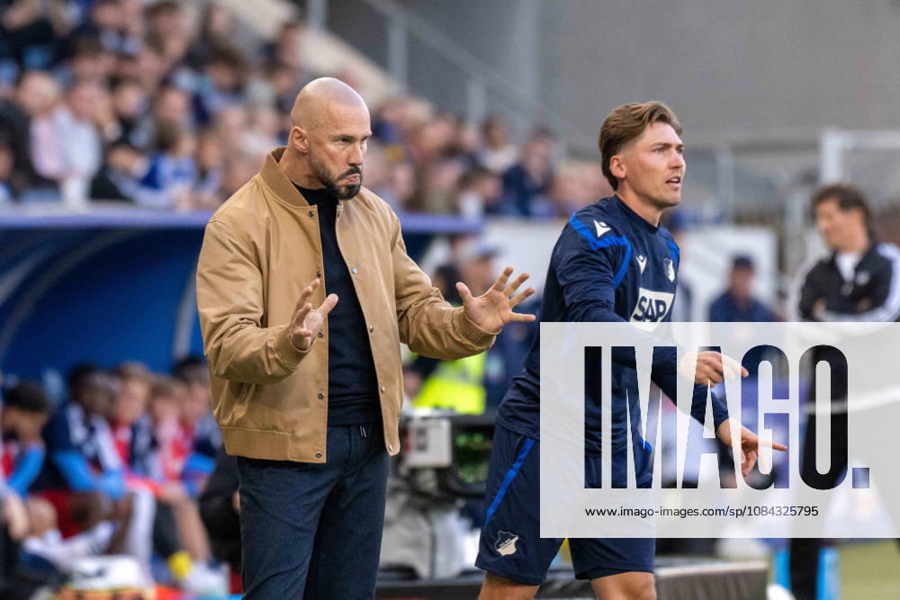 Coach Christian Ilzer, TSG 1899 Hoffenheim, Germany, Sinsheim, October 10, 2026, Soccer, Bundesliga: TSG 1899 Hoffenheim vs. Hamburger SV, 2026–2027 season, Matchday 5, SNP Arena. DFL and DFB regulations prohibit any use of photographs as image sequences and or quasi-video.