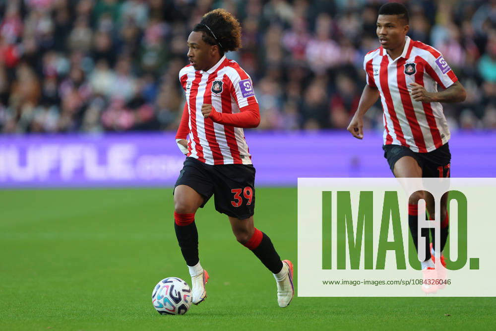 10th October 2026; Stadium of Light, Sunderland, England; Premier League Football, Sunderland versus Brighton and Hove Albion; Malick Fofana of Sunderland dribbles the ball DavexLofthouse