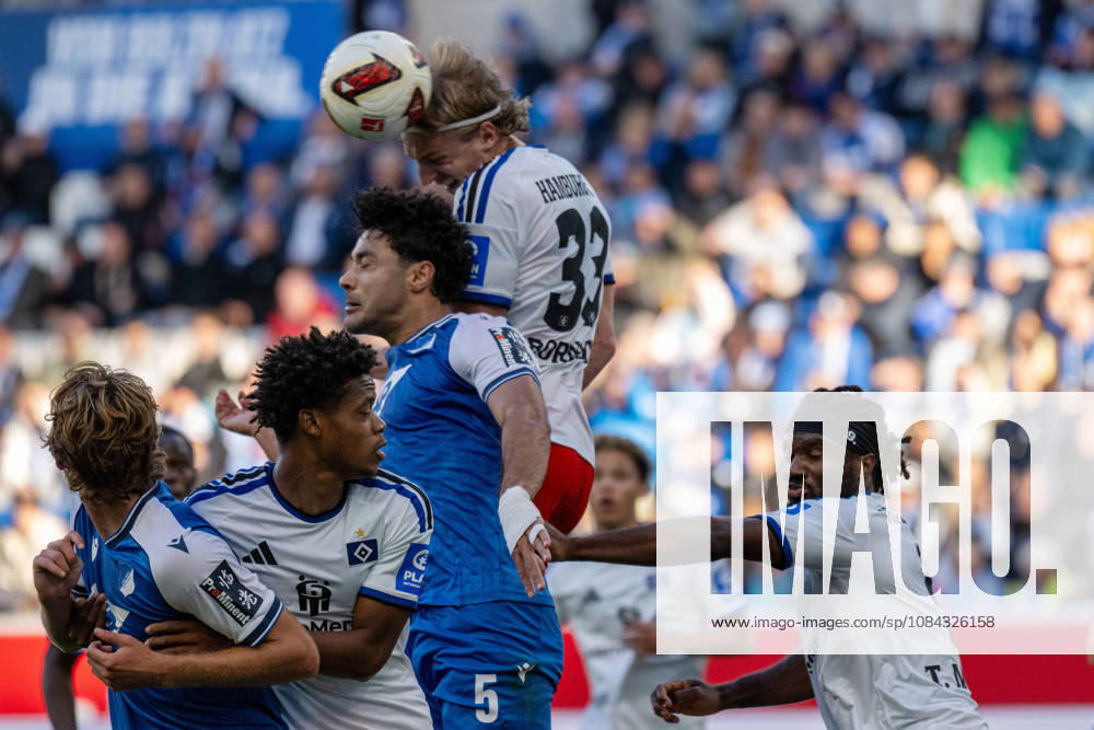 Ozan Kabak (TSG 1899 Hoffenheim) and Sebastiaan Bornauw (Hamburger SV), Germany, Sinsheim, October 10, 2026, Soccer, Bundesliga: TSG 1899 Hoffenheim vs. Hamburger SV, 2026–2027 season, Matchday 5, SNP Arena. DFL and DFB regulations prohibit any use of photographs as image sequences and or quasi-video.