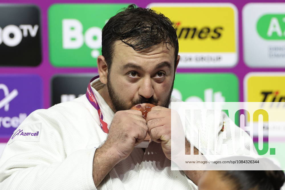 AZERBAIJAN, BAKU - OCTOBER 10, 2026: Azerbaijan s Kanan Nasibov celebrates his bronze medal during a victory ceremony for the men s heavyweight event as the 2026 World Judo Championships takes place at the National Gymnastics Arena 2026 World Judo Championships In Baku - ZUMAt113 20261010_zaa_t113_457