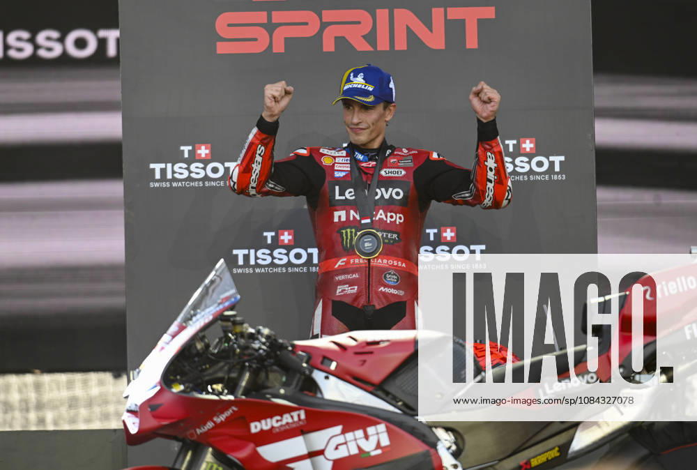 (261010) -- LOMBOK, Oct. 10, 2026 -- Ducati Lenovo Team s Marc Marquez of Spain celebrates after winning the sprint race of MotoGP at Mandalika International circuit in Lombok, Indonesia, Oct. 10, 2026. ) (SP)INDONESIA-LOMBOK-MOTOGP-SPRINT RACE-MANDALIKA INTERNATIONAL CIRCUIT Zulkarnain
