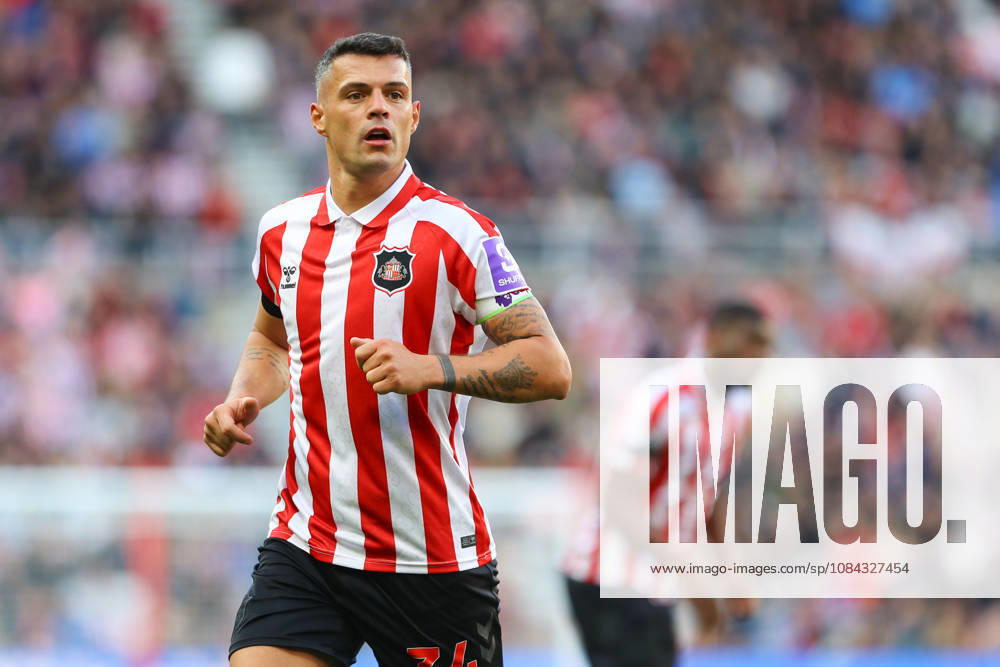 SUNDERLAND, ENGLAND, OCTOBER 10: Granit Xhaka of Sunderland AFC during a Premier League 2026-27 match between Sunderland AFC and Brighton & Hove Albion at the Stadium of Light on October 10, 2026 in Sunderland, England. (Photo by Zach Forster Sports Press Photo)