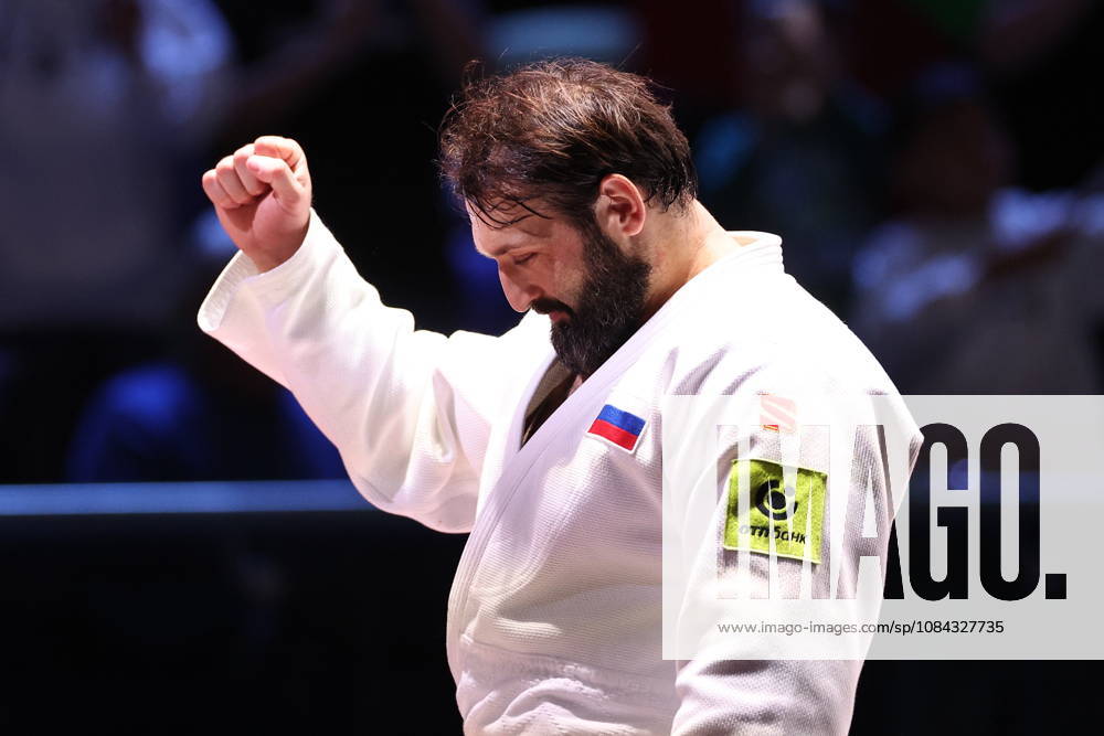 AZERBAIJAN, BAKU - OCTOBER 10, 2026: Russia s Inal Tasoev appears in his heavyweight bout during the 2026 World Judo Championships at the National Gymnastics Arena. Mikhail Sinitsyn TASS 99052206