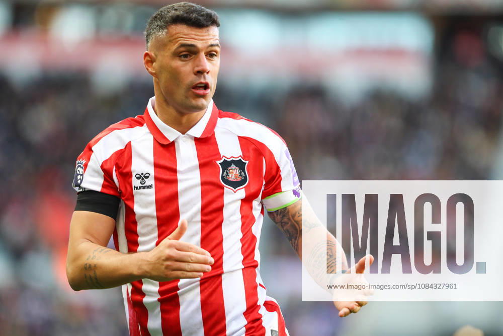 SUNDERLAND, ENGLAND, OCTOBER 10: Granit Xhaka of Sunderland AFC during a Premier League 2026-27 match between Sunderland AFC and Brighton & Hove Albion at the Stadium of Light on October 10, 2026 in Sunderland, England. (Photo by Zach Forster Sports Press Photo)