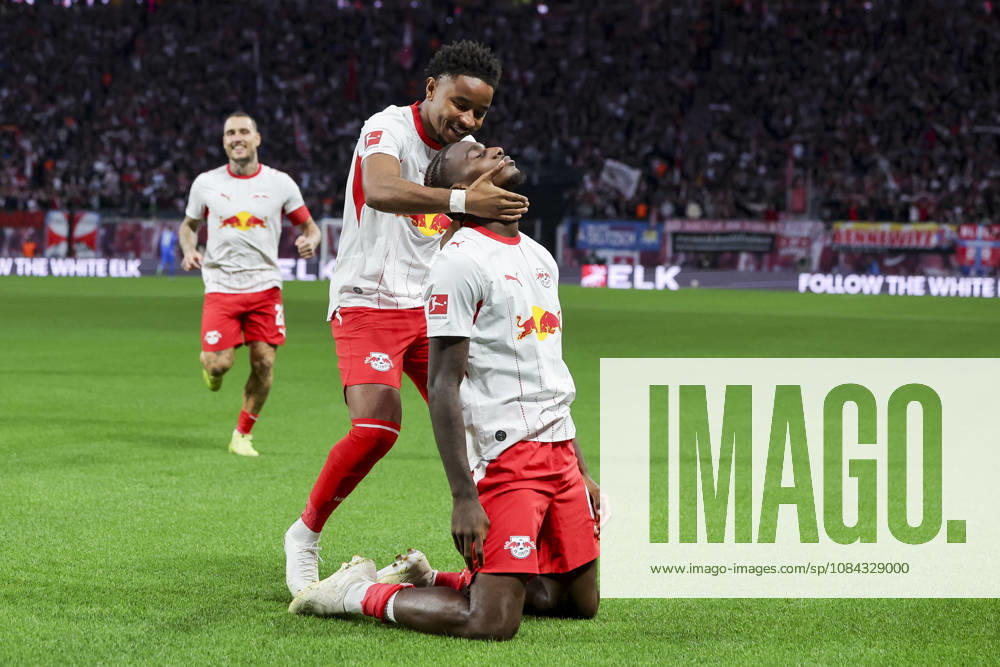 Ezechiel Banzuzi of RB Leipzig celebrates his 1-0 goal with Neil El Aynaoui of RB Leipzig during the Bundesliga 1 match between RB Leipzig and Eintracht Frankfurt, Red Bull Arena on October 10, 2026, in Leipzig, Germany. Photo by Marco Steinbrenner, DeFodi Images. Ezechiel Banzuzi of RB Leipzig celebrates after scoring his team’s first goal with Neil El Aynaoui of RB Leipzig during the Bundesliga match between RB Leipzig and Eintracht Frankfurt at Red Bull Arena on October 10, 2026 in Leipzig, Germany. Photo by Marco Steinbrenner, DeFodi Images. DFB and DFL regulations prohibit any use of photographs as image sequences and or quasi-video. Photo by Marco Steinbrenner, DeFodi Images
