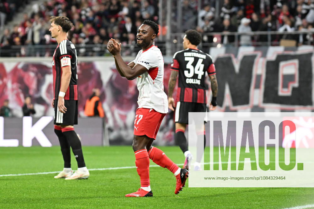 Soccer I Men s I 2026–2027 Season I Bundesliga I Matchday 5 I RB Leipzig vs. Eintracht Frankfurt I October 10, 2026 Goal celebration by Ridle Baku, 17, RB Leipzig, cutout, close-up, portrait, single photo, single image, body, Leipzig, Red Bull Arena, Saxony, Germany