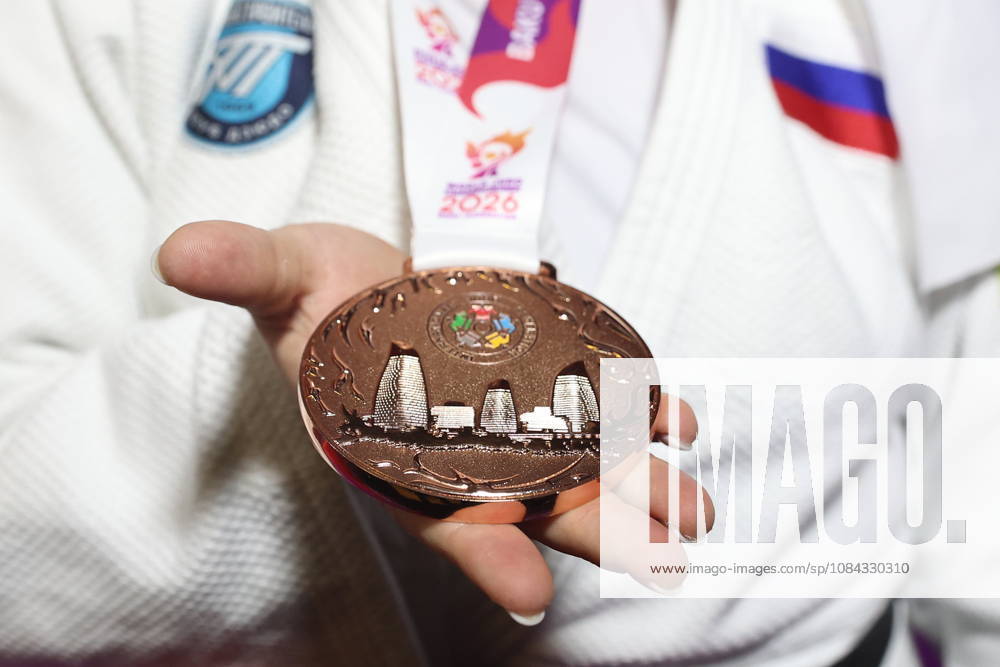 AZERBAIJAN, BAKU - OCTOBER 10, 2026: Russia s Maria Ivanova celebrates her bronze medal during a victory ceremony for the women s heavyweight event as the 2026 World Judo Championships takes place at the National Gymnastics Arena 2026 World Judo Championships In Baku - ZUMAt113 20261010_zaa_t113_491