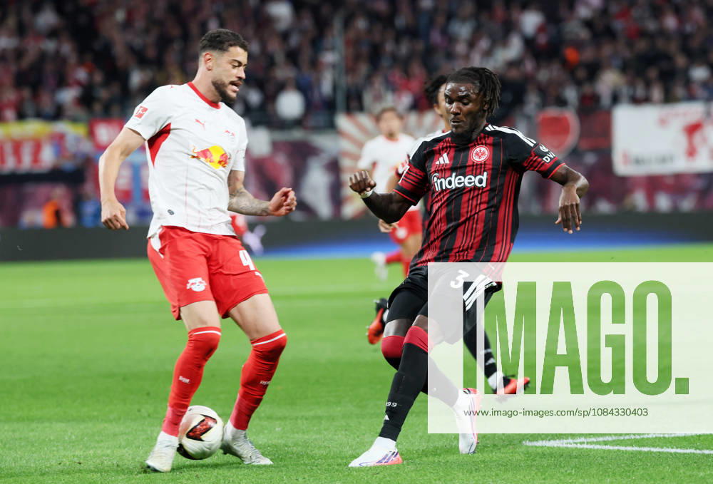 RB Leipzig vs. Frankfurt, Bundesliga, Leipzig, October 10, 2026, Red Bull Arena, Soccer, Bundesliga 1, Matchday 5, RB Leipzig vs. SG Eintracht Frankfurt, Pictured from left: Romulo 40, RB Leipzig, Lilian Brassier 3, Frankfurt, For editorial use only, DFL and DFB regulations prohibit any use of photographs as image sequences and or quasi-video,