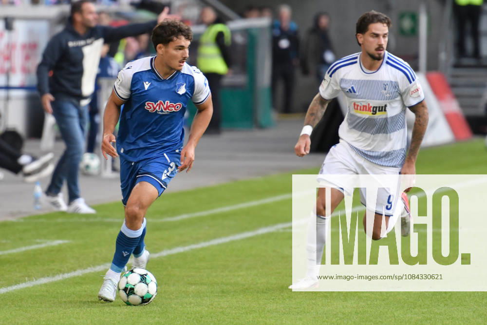 From left to right in the photo: Sean Dulic (Hoffenheim) 3, Lex Tyger (Lobinger) (Duisburg) 45, 10, 10, 2026 ¢ Soccer ¢ MSV Duisburg vs. TSG 1899 Hoffenheim II, Schauinsland Reisen Arena, Duisburg, DFB and DFL regulations prohibit any use of photographs as image sequences and or quasi-video. NRW, Germany