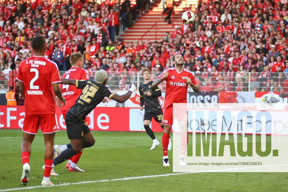 Berlin, Germany, October 10, 2026, Alte Försterei Stadium, Matchday 5, 2026–27 Season, 1 Bundesliga: Union Berlin vs. SV Elversberg; Felix Uduokhai 2 (Union Berlin), Zeno Van Den Bosch 4 (Union Berlin), David Mokwa 42 (SV Elversberg), Cole Campbell 39 (SV Elversberg), Christopher Trimmel 28 (Union Berlin)
