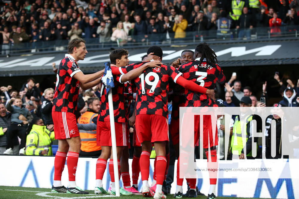 10th October 2026; Portman Road, Ipswich, Suffolk, England; Premier League Football, Ipswich Town versus Fulham; Ryan Sessegnon of Fulham is congratulated on his goal by team mates AndyxSkinner