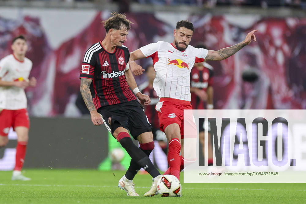 Robin Koch of Eintracht Frankfurt and Romulo Cardoso of RB Leipzig battle for the ball during the Bundesliga match between RB Leipzig and Eintracht Frankfurt, Red Bull Arena on October 10, 2026, in Leipzig, Germany. Photo by Marco Steinbrenner, DeFodi Images. Robin Koch of Eintracht Frankfurt and Romulo Cardoso of RB Leipzig battle for the ball during the Bundesliga match between RB Leipzig and Eintracht Frankfurt at Red Bull Arena on October 10, 2026 in Leipzig, Germany. Photo by Marco Steinbrenner, DeFodi Images. DFB and DFL regulations prohibit any use of photographs as image sequences and or quasi-video. Photo by Marco Steinbrenner, DeFodi Images.
