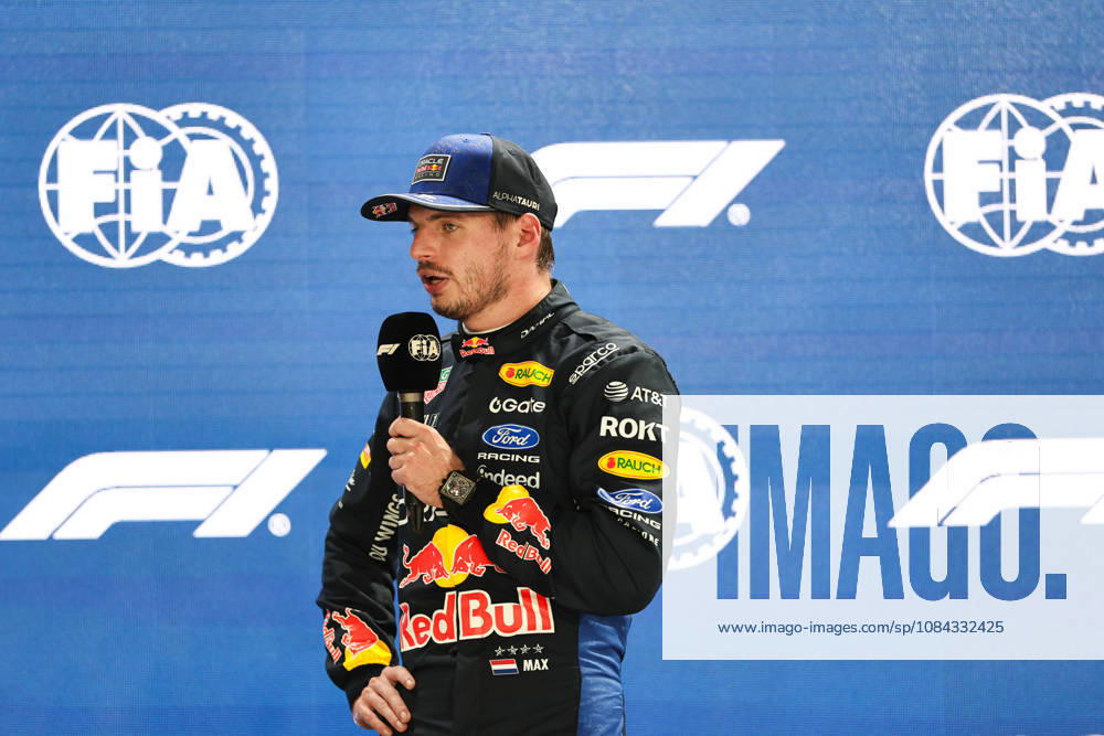 Max Verstappen of the Netherlands and Oracle Red Bull Racing being interviewd after qualifying for F1 Grand Prix race of Singapore at Marina Bay Street Circuit on October 10, 2026 in Singapore, Singapore. (Photo by Qian Jun SPP-Paddocker)