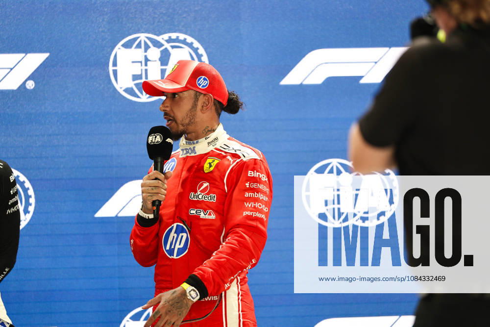 Lewis Hamilton of Great Britain and Scuderia Ferrari HP being interviewd after qualifying for F1 Grand Prix race of Singapore at Marina Bay Street Circuit on October 10, 2026 in Singapore, Singapore. (Photo by Qian Jun SPP-Paddocker)