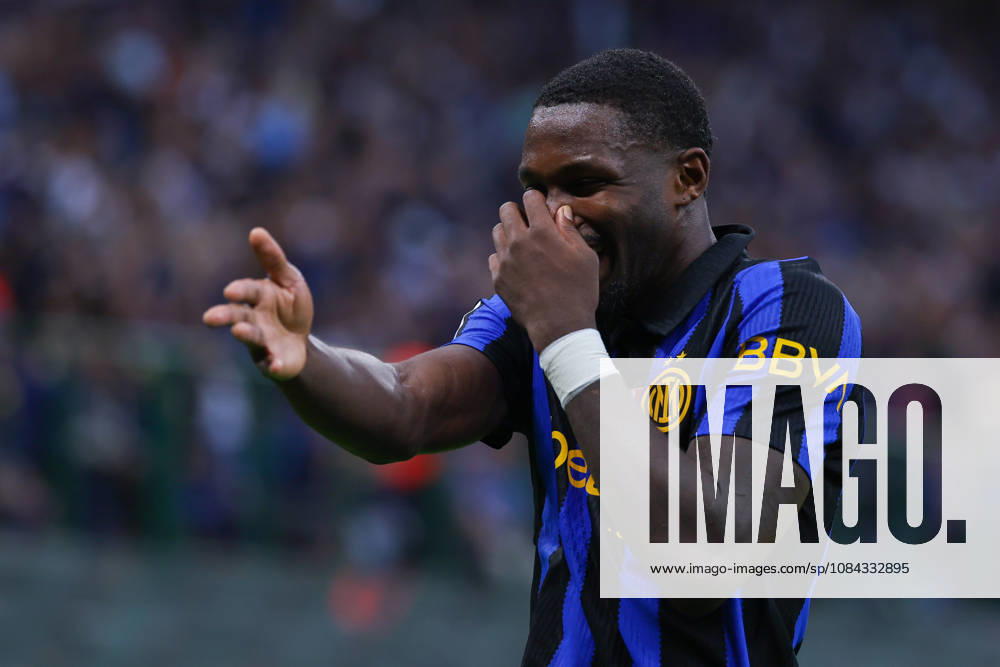 Marcus Thuram of FC Internazionale celebrates after scoring a goal during Serie A Enilive 2026 27 football match between FC Internazionale and Parma Calcio 1913. Italy