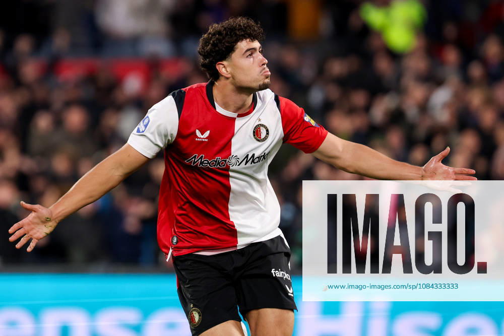 2026-10-10 Feyenoord v AZ Alkmaar - Dutch Eredivisie ROTTERDAM, NETHERLANDS - OCTOBER 10: Nacho Ferri of Feyenoord celebrates after scoring the first goal of the team during the Dutch Eredivisie match between Feyenoord and AZ Alkmaar at Stadion Feijenoord on October 10, 2026 in Rotterdam, Netherlands. Rotterdam Stadion Feijenoord Netherlands Content not available for redistribution in The Netherlands directly or indirectly through any third parties.