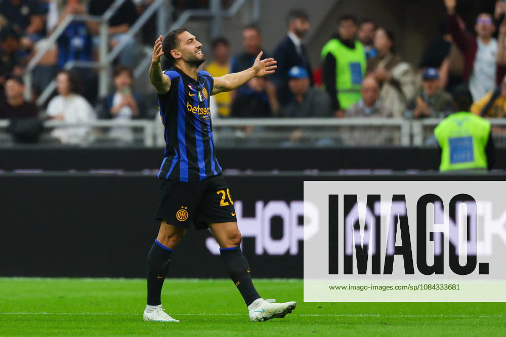 SOCCER - Serie A - Inter - FC Internazionale vs. Parma Calcio Photo by IPA ABACAPRESS.COM89510629 - Hakan Calhanoglu of FC Internazionale celebrates after scoring a goal during the Serie A Enilive 2026 27 soccer match between FC Internazionale and Parma Calcio 1913. Milan Italy