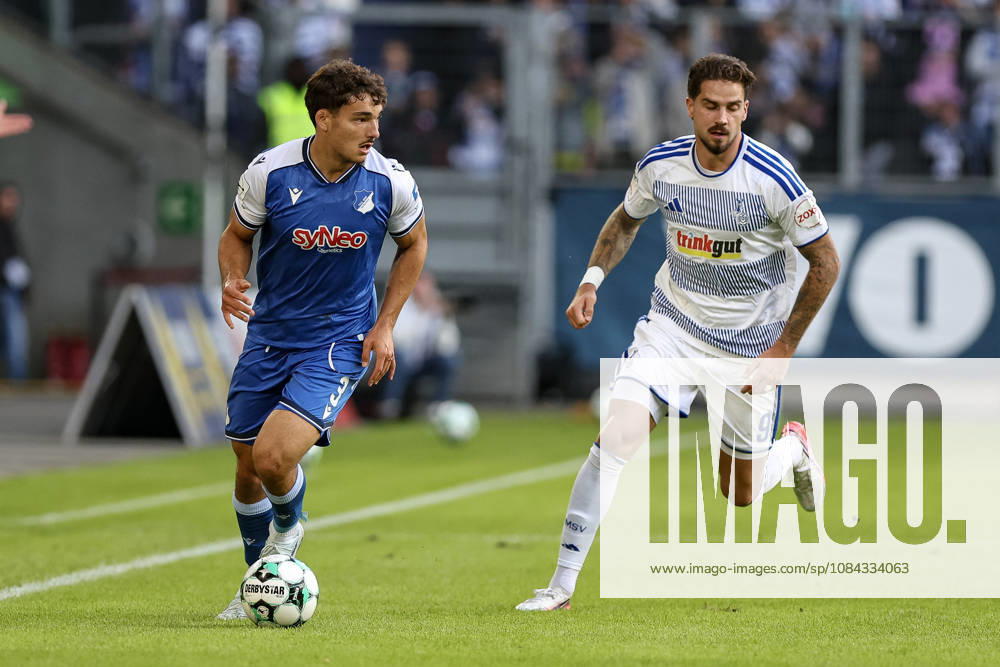 Germany, Soccer, Men s, 3rd Division, 2026–2027 Season, MSV Duisburg vs. TSG Hoffenheim II, Sean Dulic of TSG II in action with the ball, individual play, Duisburg, Schauinsland, Reisen Arena, North Rhine-Westphalia, Germany