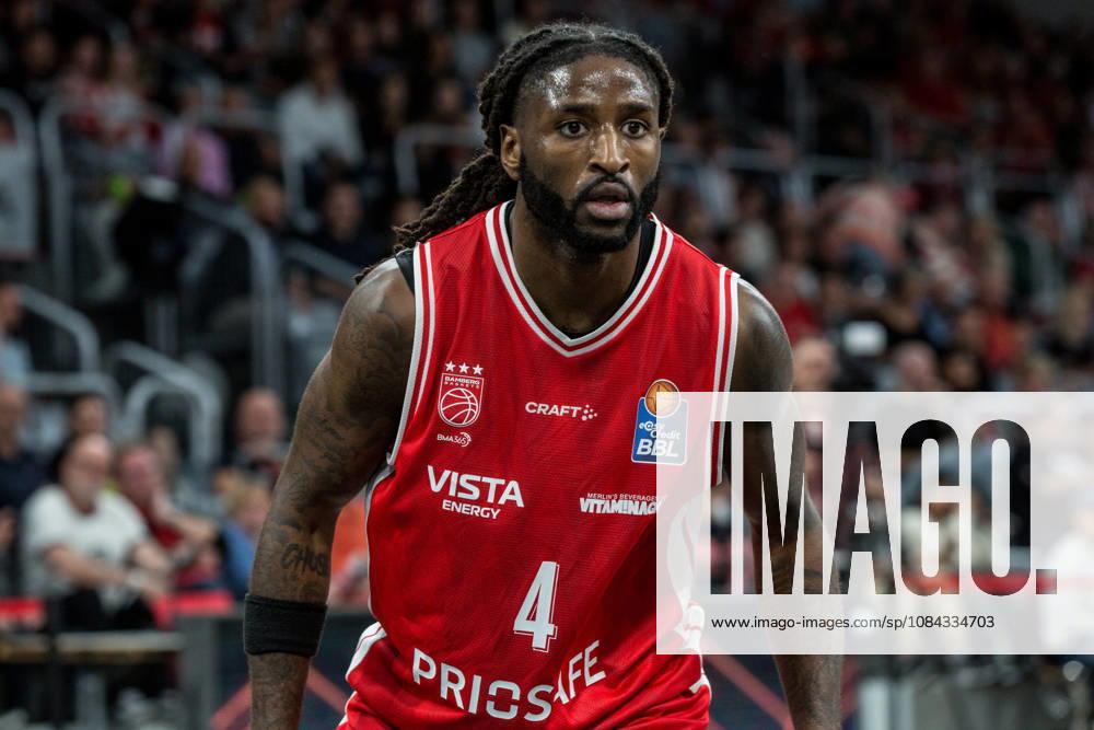 Bamberg, Germany, October 10, 2026; easyCredit BBL 2026–2027, Matchday 5; BMA365 Bamberg Baskets vs. Syntainics MBC; Pictured: Jordan Jones; Bamberg, fully focused; Brose Arena, Bavaria