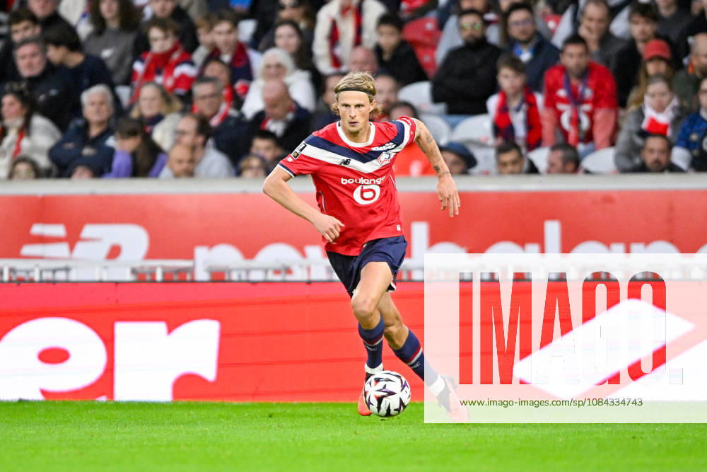 LOSC Lille v Le Havre Athletic Club - Ligue 1 McDonald s 2026 2027 Maurits KJAERGAARD of Lille during Ligue 1 McDonald s match between Lille and Le Havre at Stade Pierre-Mauroy on October 10, 2026 in Lille, France. Lille France